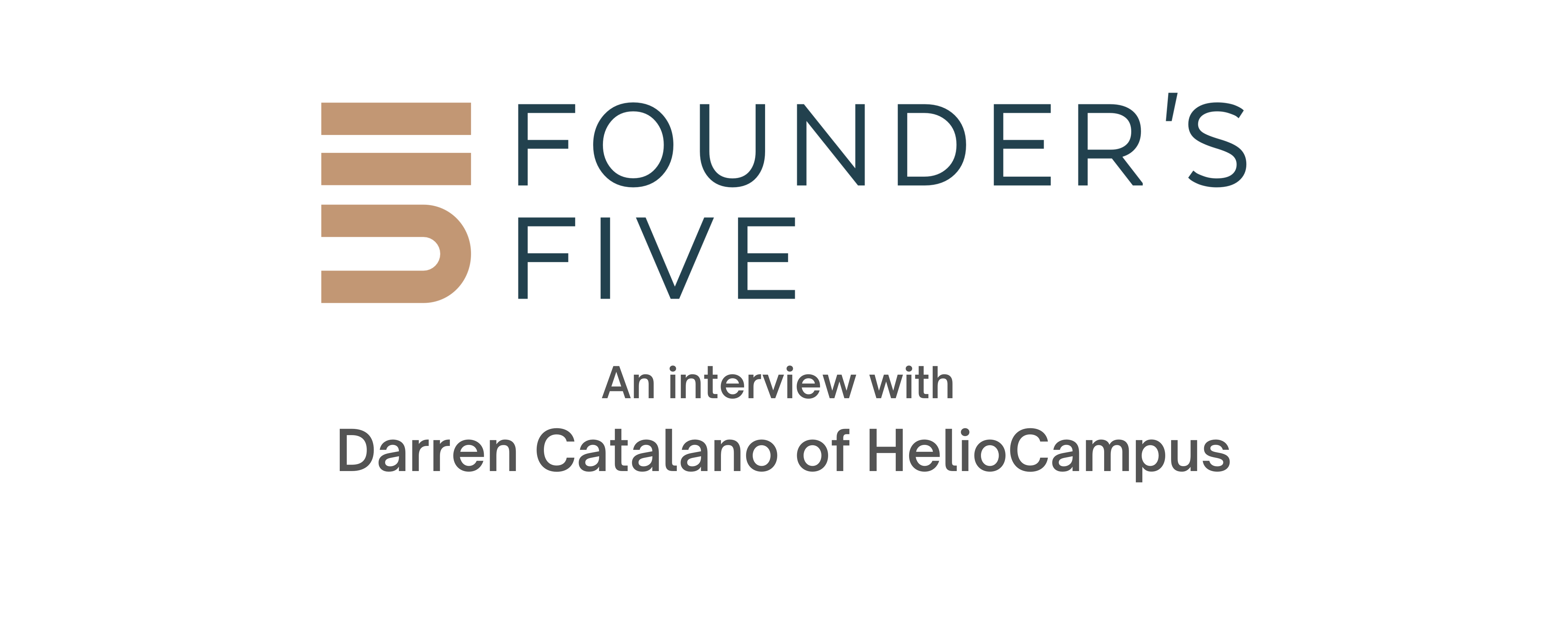 Tyton Partners Founder's Five Darren Catalano of HelioCampus